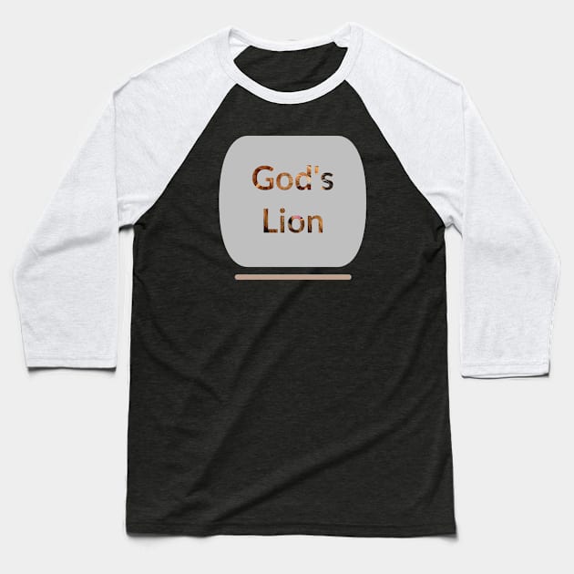 God's lion Baseball T-Shirt by artist369